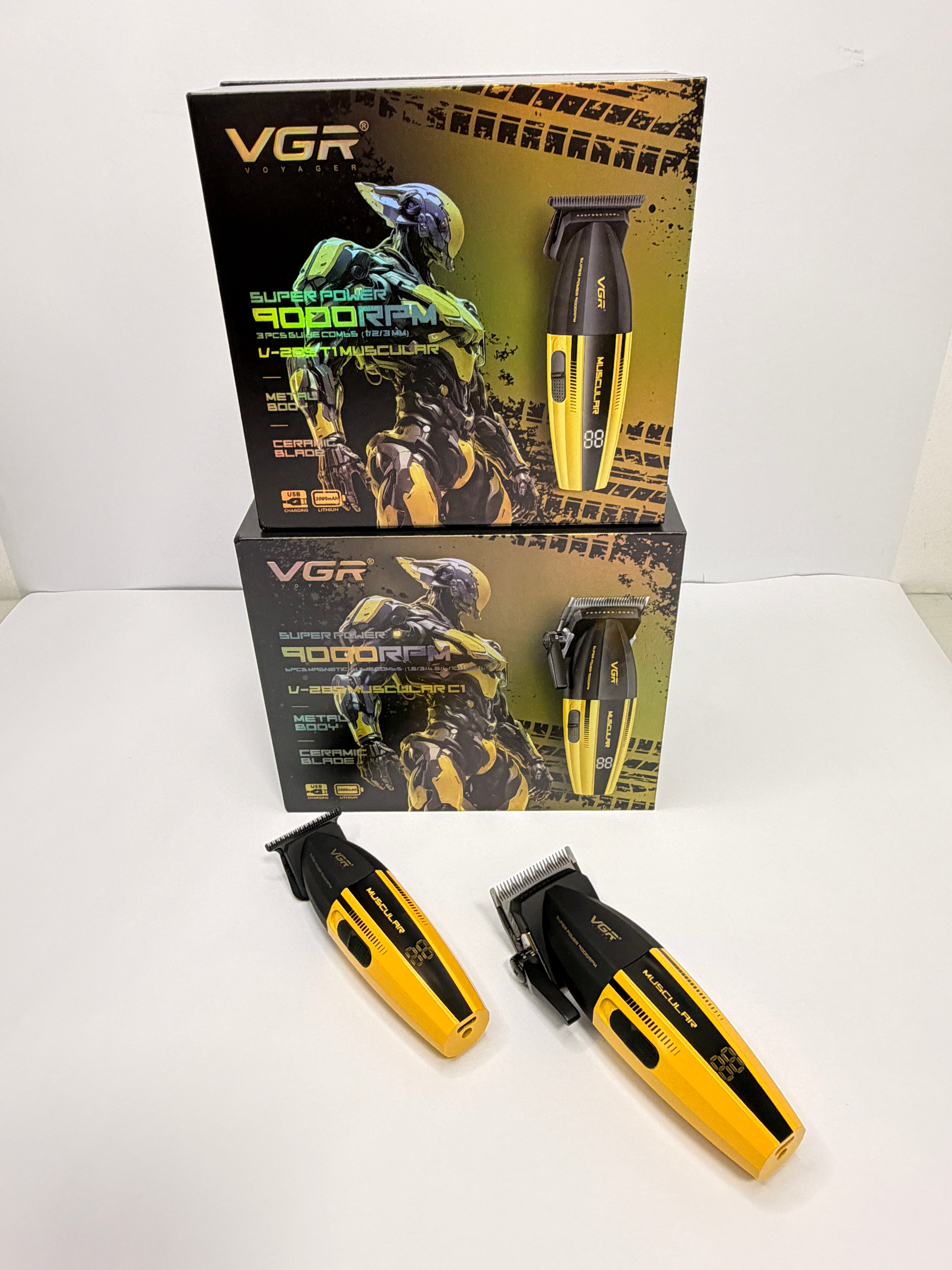 Barber Combo VGR Muscular V-285 + V-285T Profesional 9000 Rpm - siemprecompra