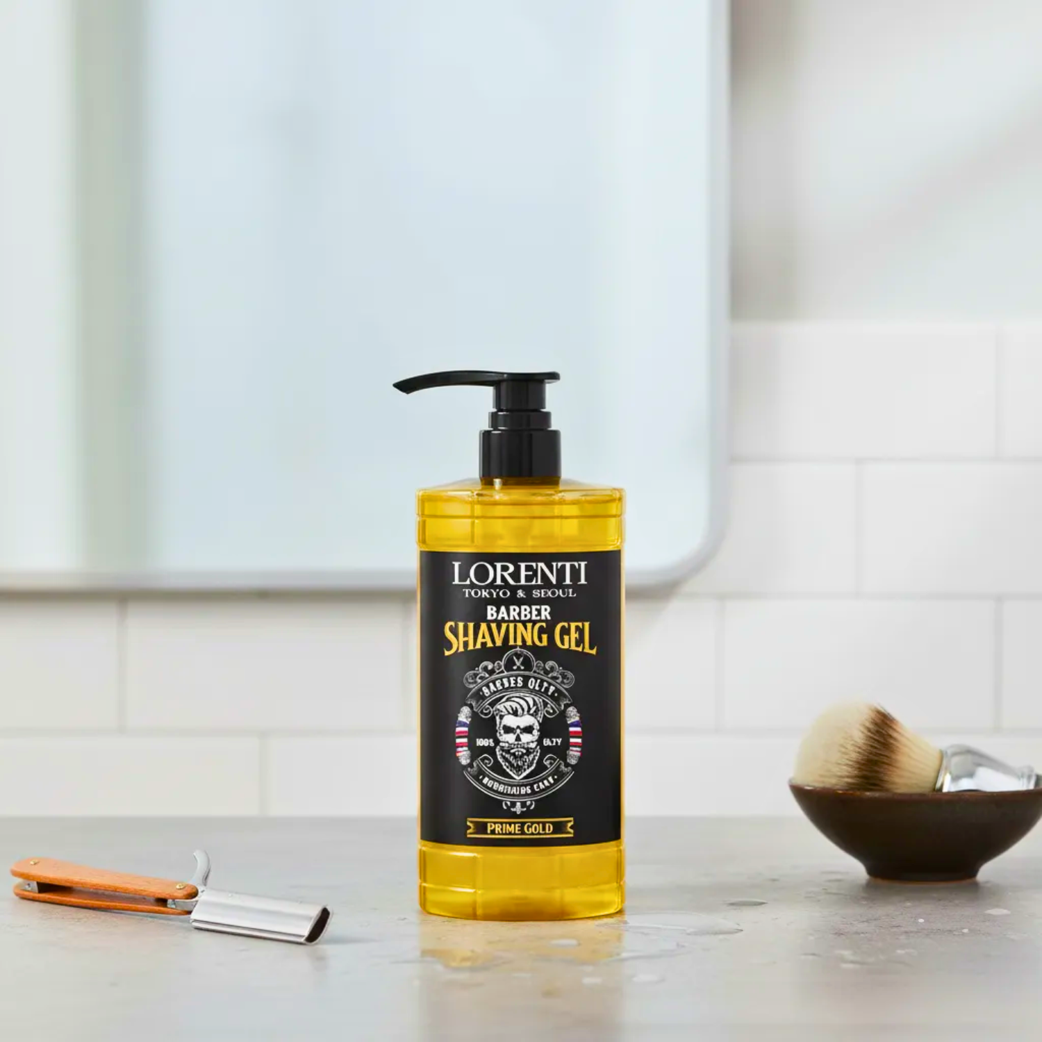 Shaving Gel Lorenti Professional Prime Gold 1000 ml - siemprecompra