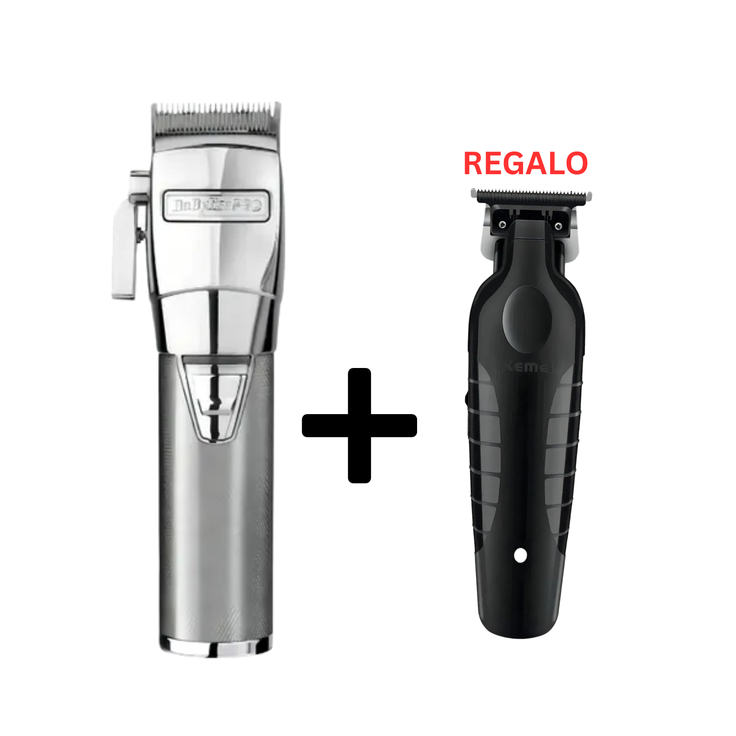Maquina Cortapelo BabylissPro SILVER + Trimmer Kemei 2299 Regalo - siemprecompra