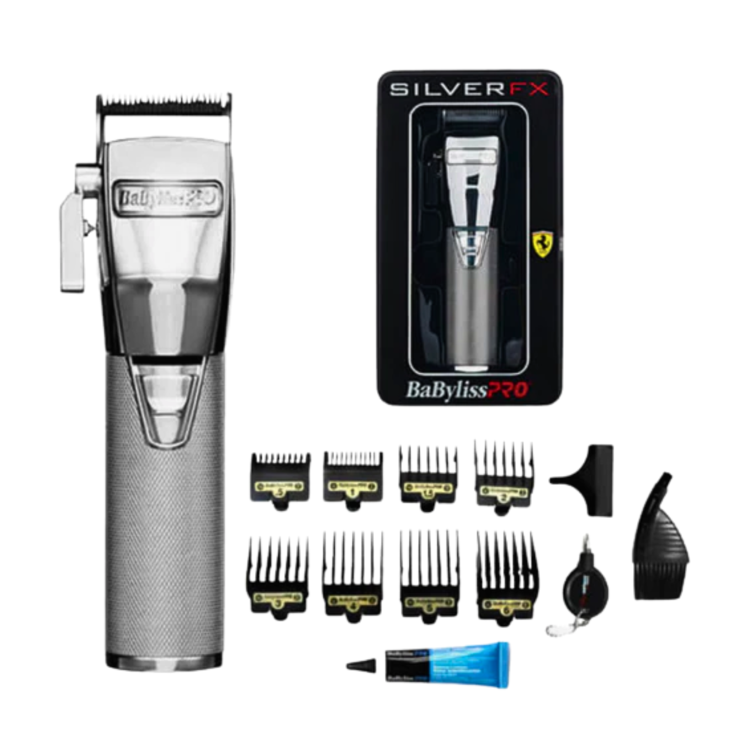 Maquina Cortapelo BabylissPro SILVER + Trimmer Kemei 2299 Regalo - siemprecompra