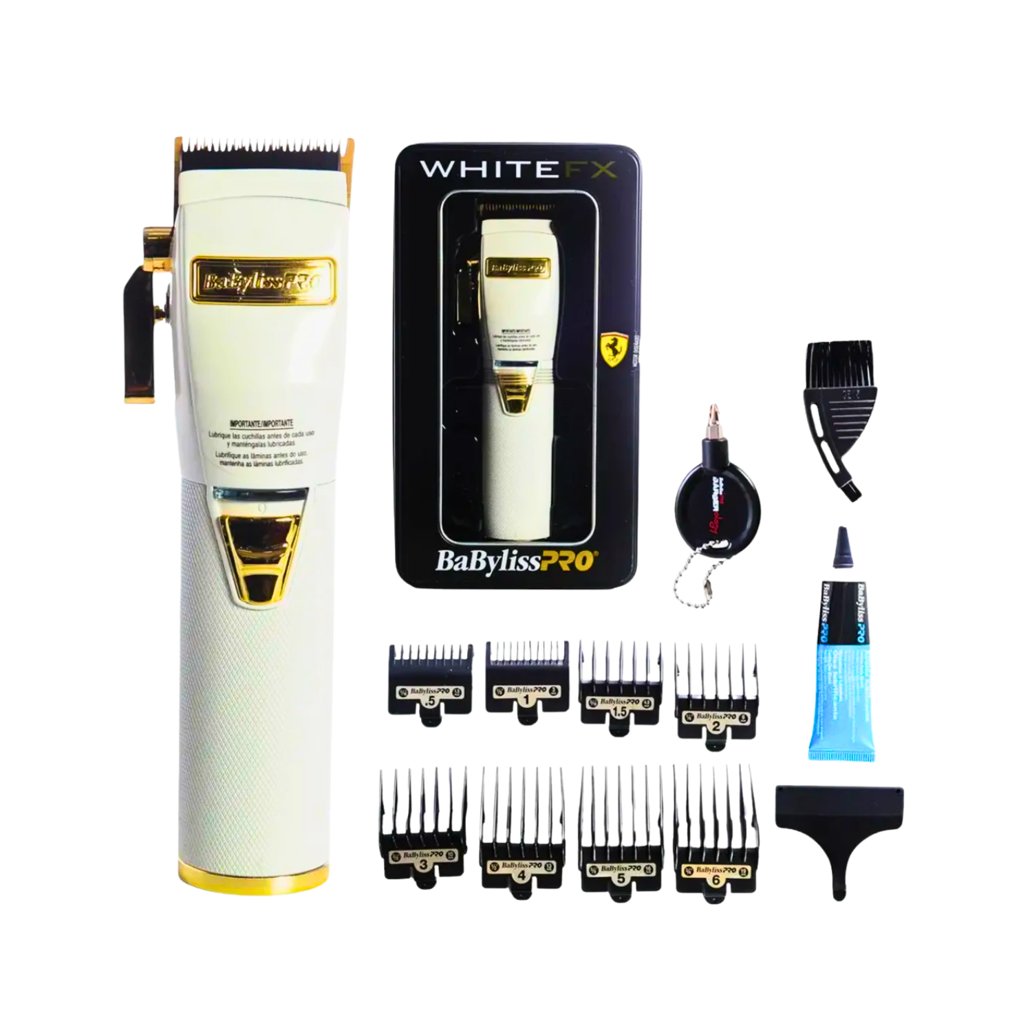 Maquina Cortapelo BabylissPro BlancoFx + Trimmer Kemei 2299 Regalo - siemprecompra