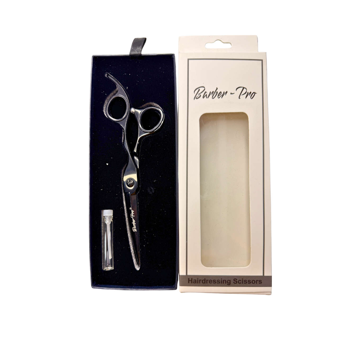Tijera Profesional Peluquería BARBER PRO 6.5" Filo Navaja Negro - siemprecompra