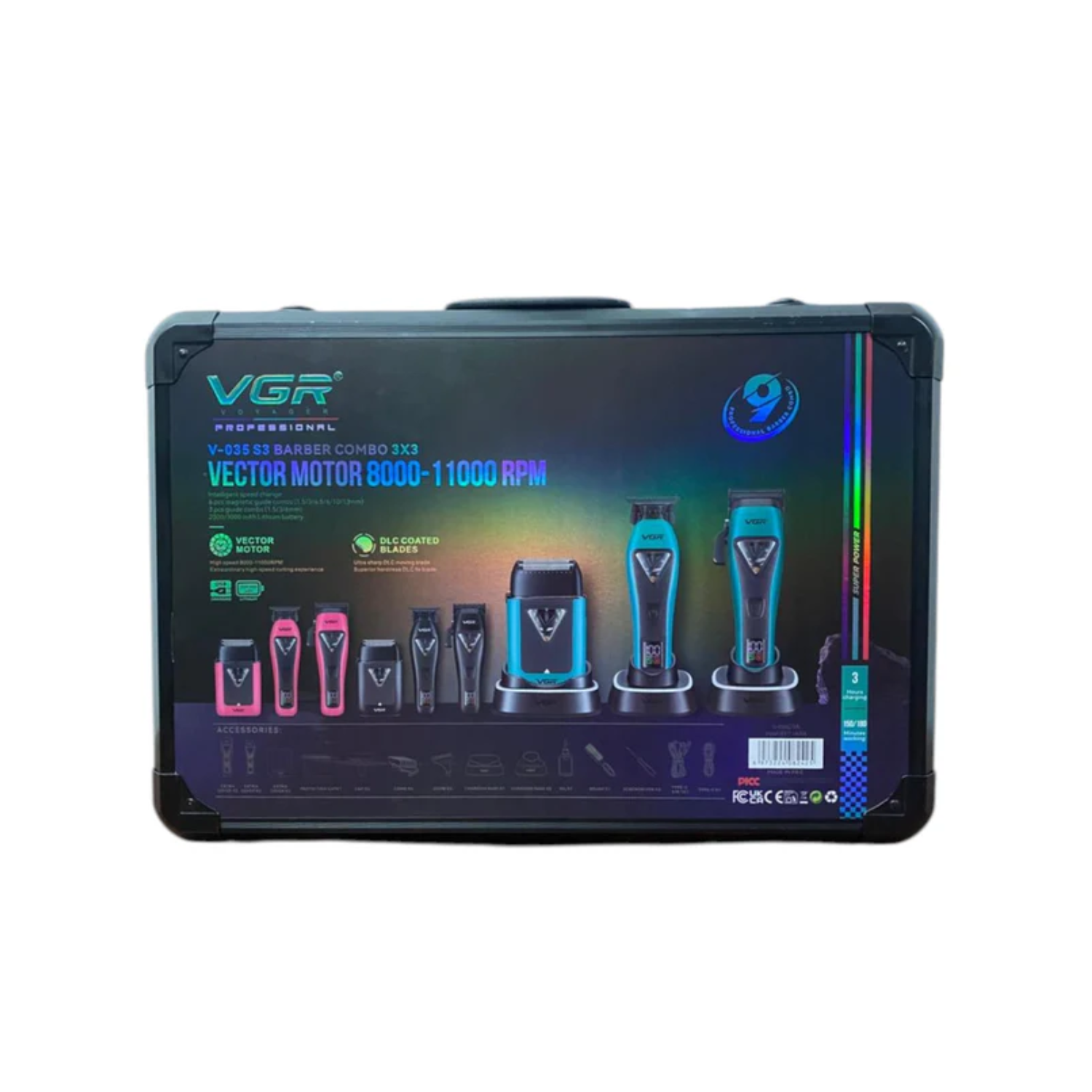 VGR V-035 S3 Barber Combo: 3-in-1 Clipper, Trimmer & Shaver - siemprecompra