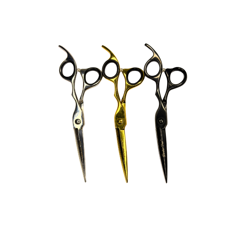 Tijera Profesional Peluquería BARBER PRO 6.5" Filo Navaja Dorado - siemprecompra