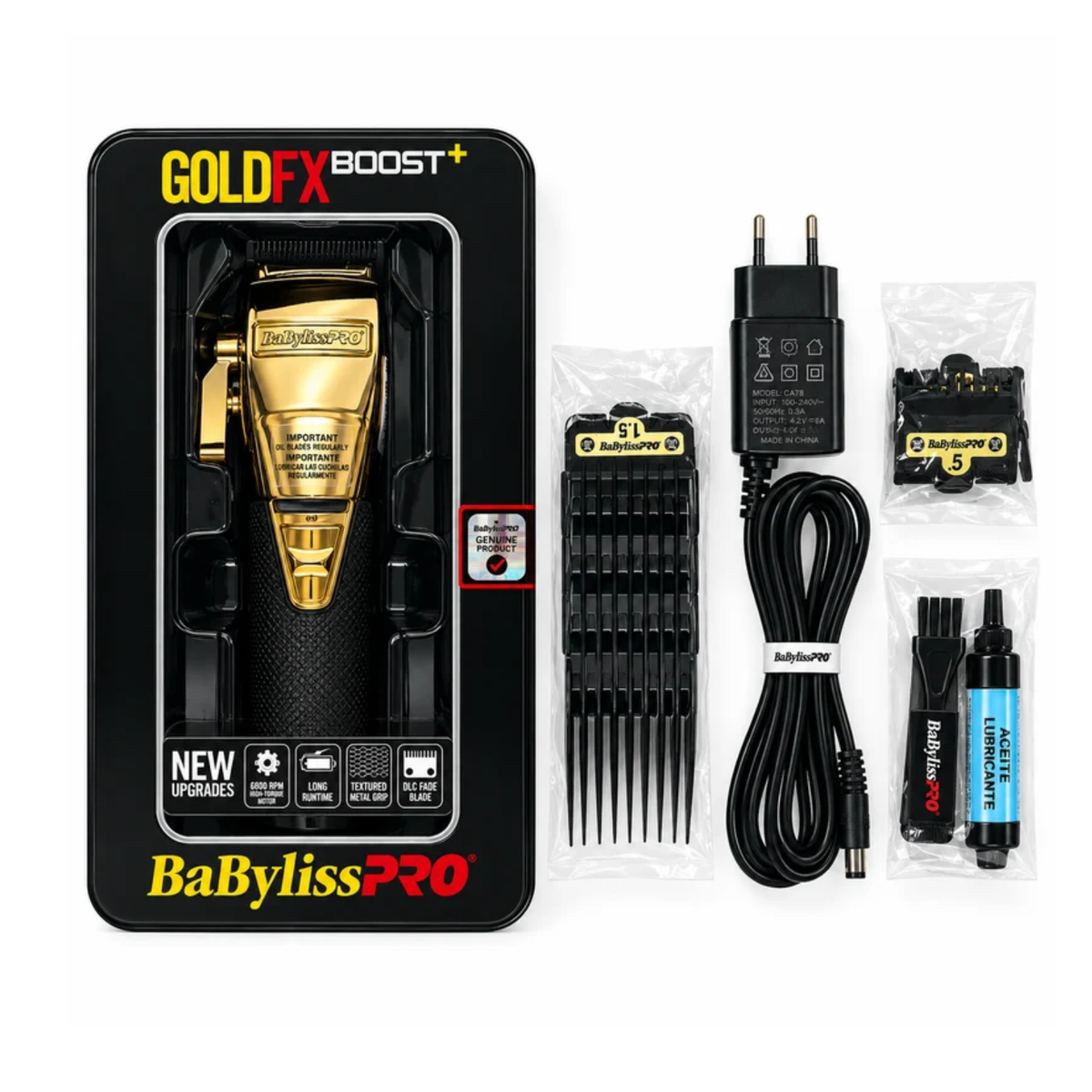 Máquina Cortapelo BaBylissPRO GoldFX Boost+ Dorada