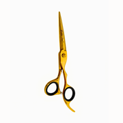 Tijera Profesional Peluquería BARBER PRO 6.5" Filo Navaja Dorado - siemprecompra