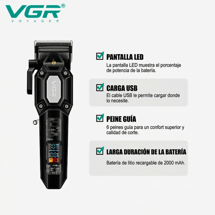 Máquina De Cortar Pelo Profesional Vgr V-600 7000rpm - siemprecompra