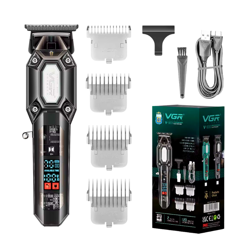 Máquina Patillera Trimmer VGR V-900B Profesional Negro 7000 RPM - siemprecompra