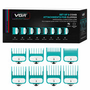 Set De 8 Peines Metálicos Profesionales VGR V-891 Para Clipper