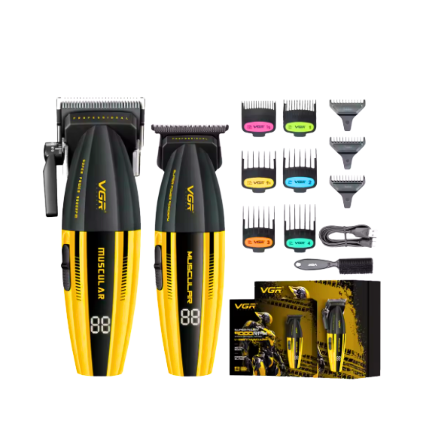 Barber Combo VGR Muscular V-285 + V-285T Profesional 9000 Rpm - siemprecompra
