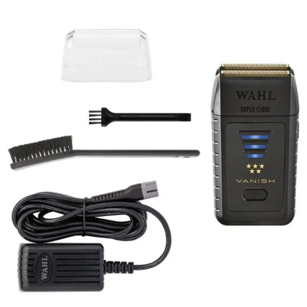 Afeitadora Vanish 5 Star Series Wahl Color Negro con cable de carga y accesorios de limpieza