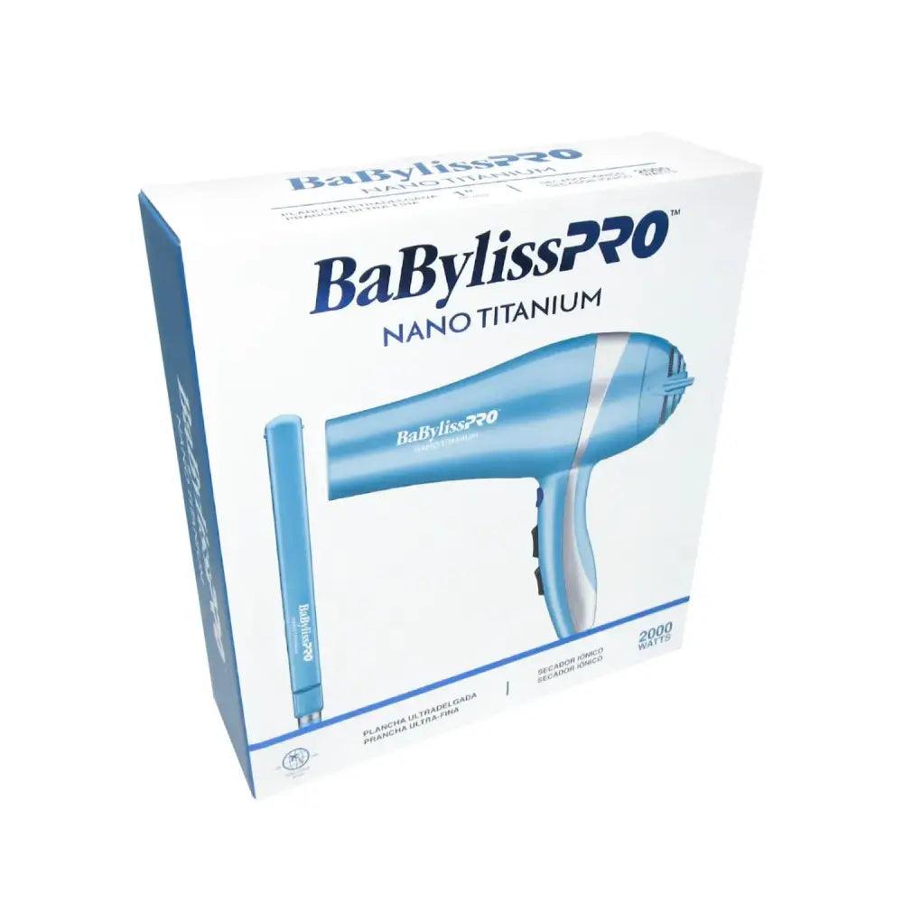 Secador Celeste 2UN en empaque azul y blanco del Babyliss Kit Plancha