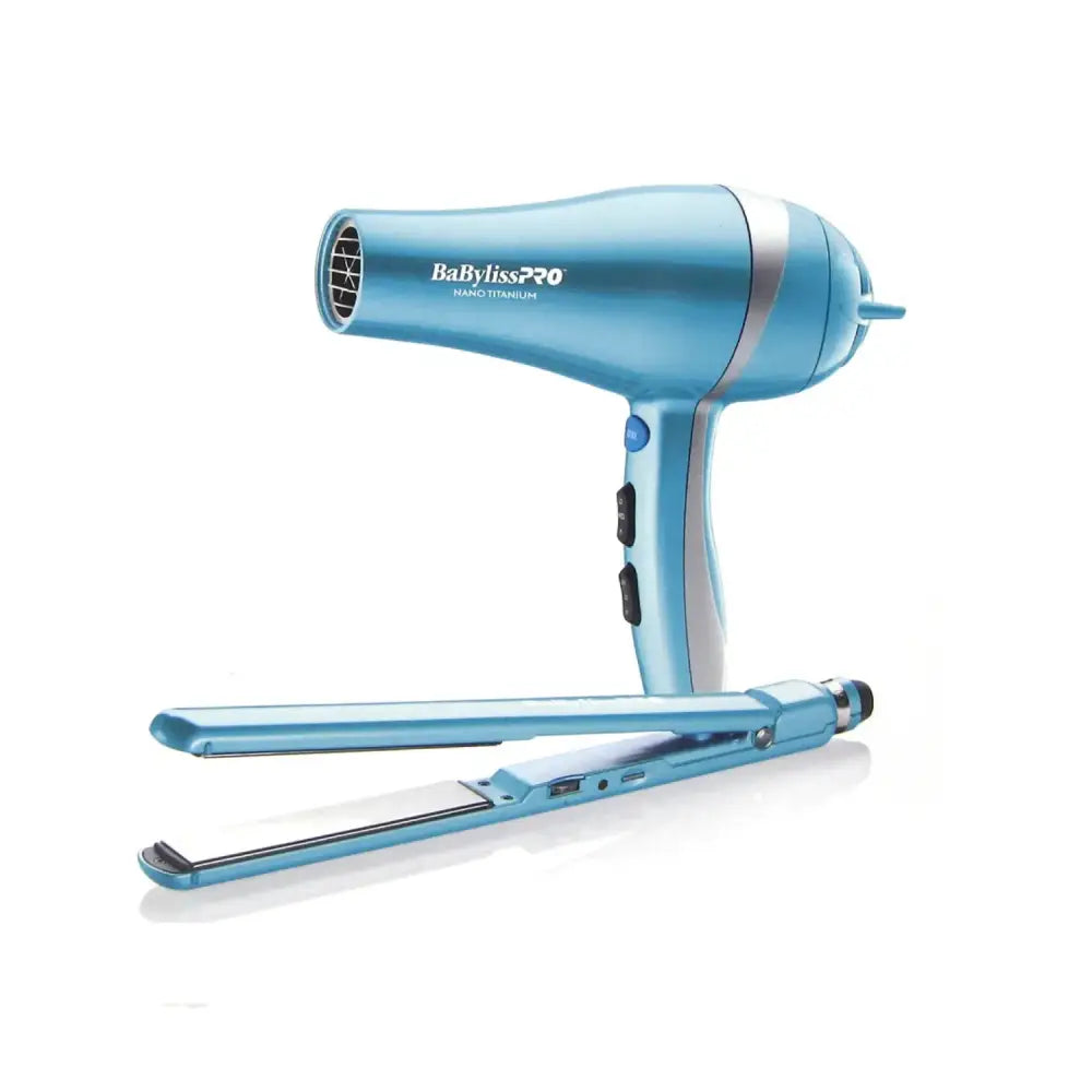 Set de Babyliss Kit Plancha y Secador Celeste 2UN en color azul claro