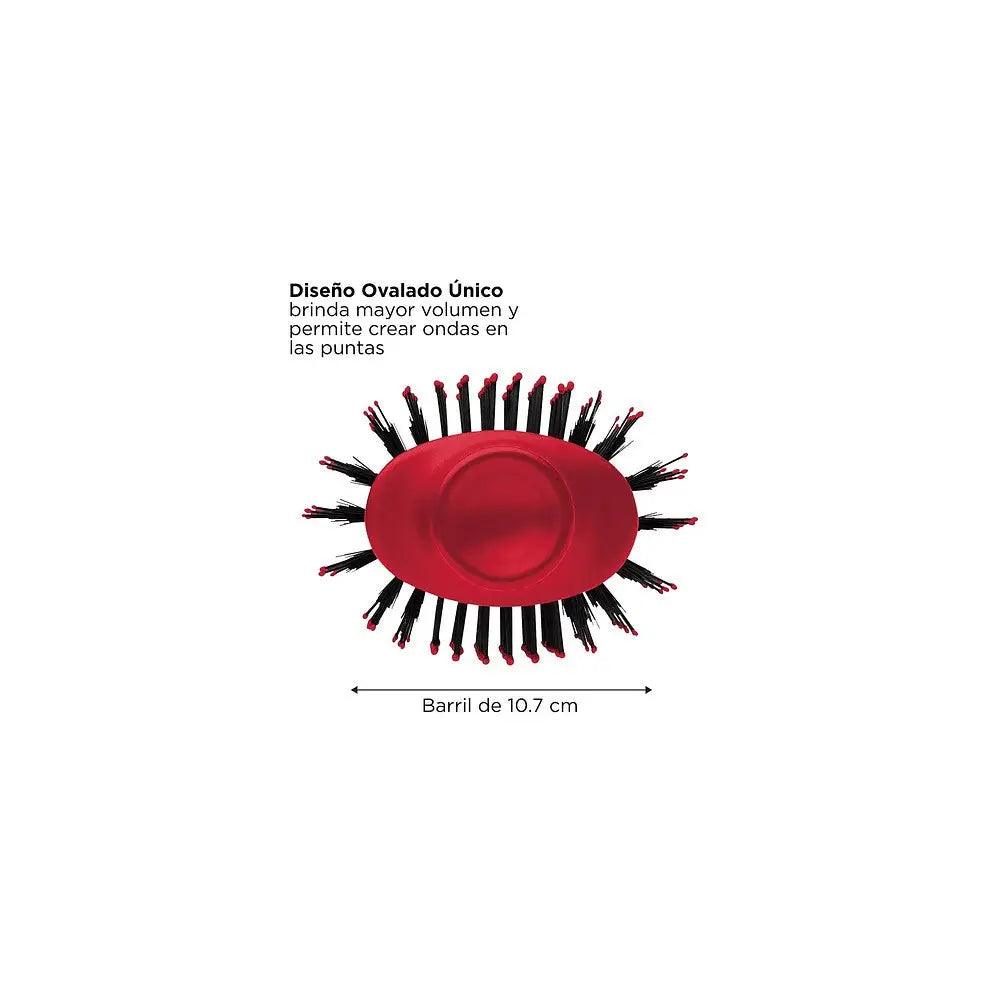 Cepillo Secador Revlon Rojo para Volumen y Antifrizz en el Pelo con cerdas negras