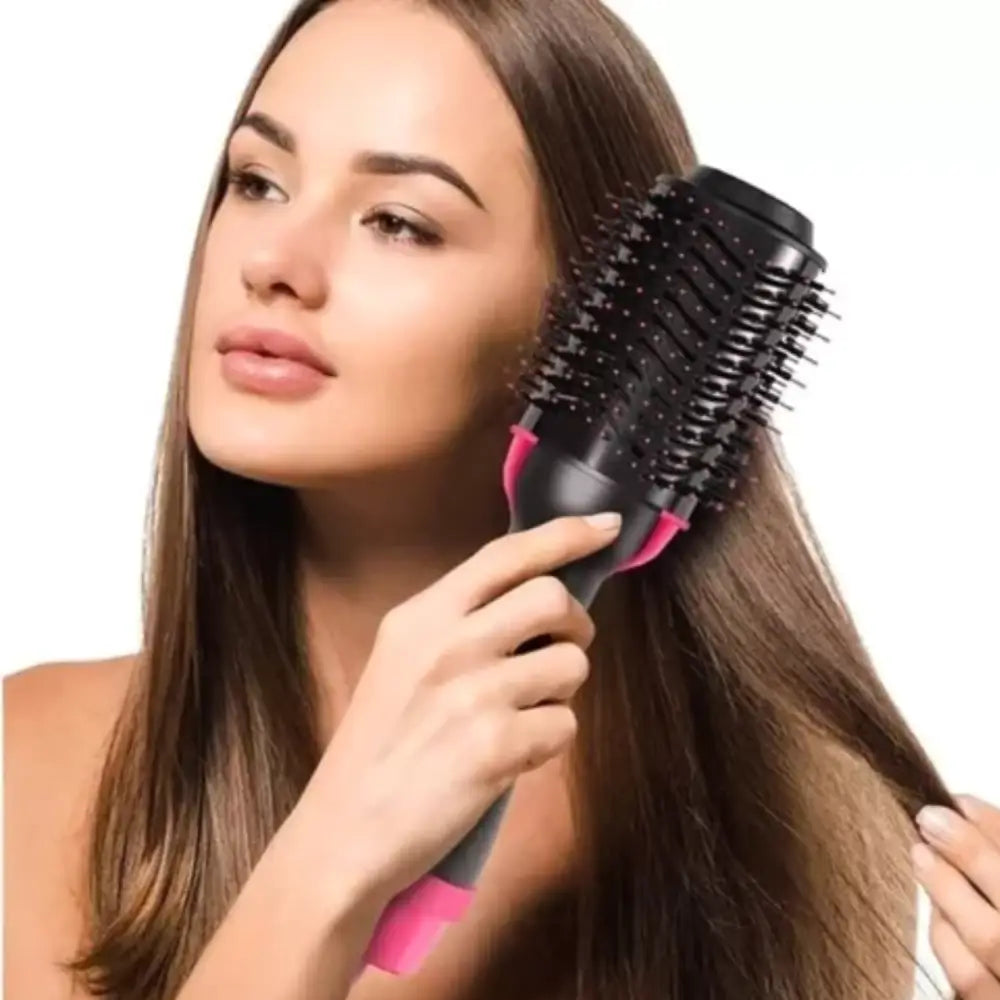 Cepillo Secador Voluminizador Revlon Negro y Rosa para un peinado fácil y voluminoso