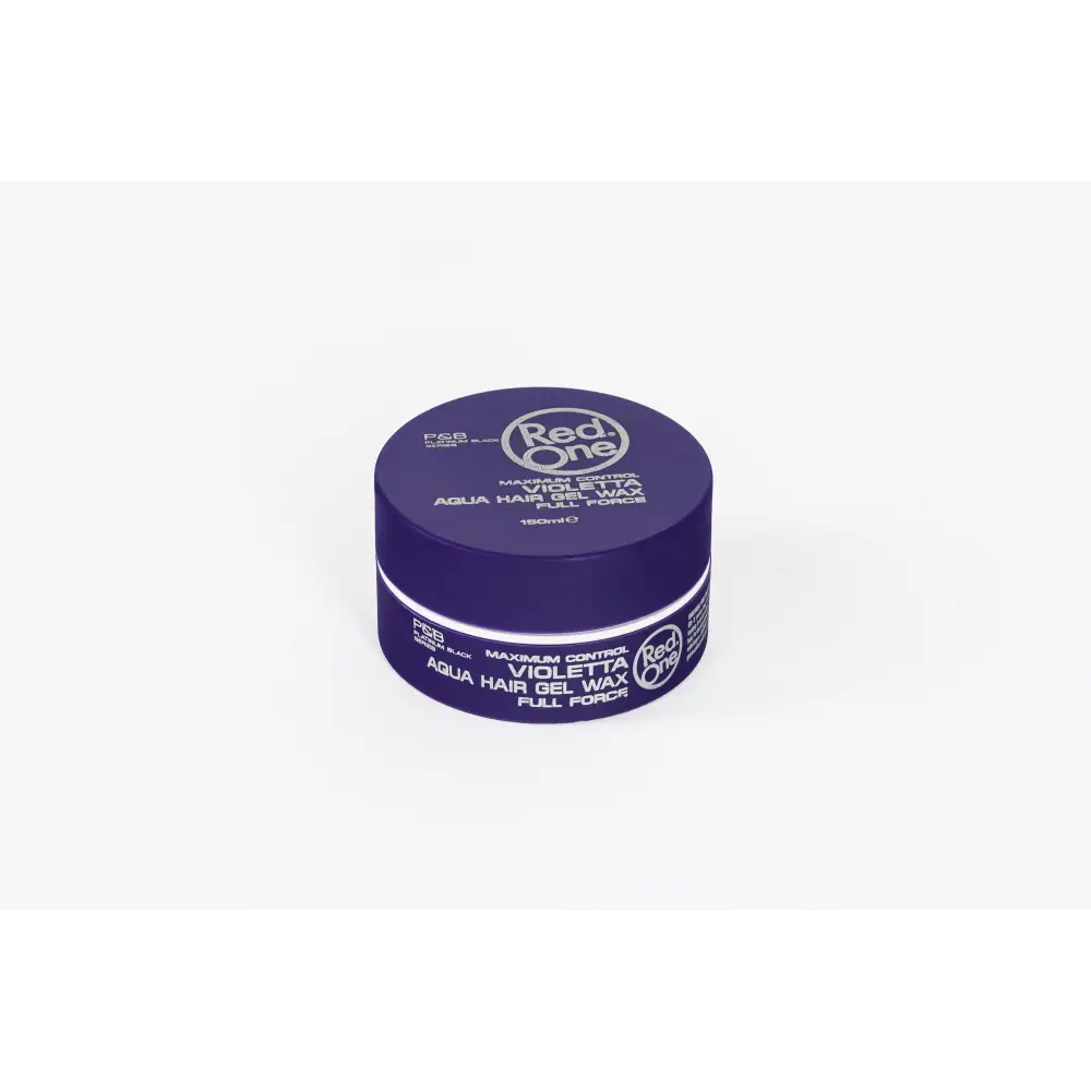 Contenedor circular morado de Cera Capilar Red One Aqua Hair Gel Wax Violetta 150ml