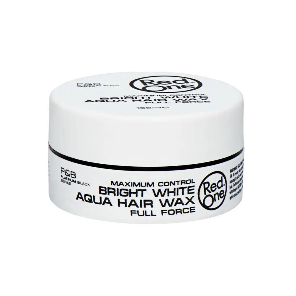 Contenedor blanco de Cera Capilar Red One Aqua Hair Wax Bright White de 150ml