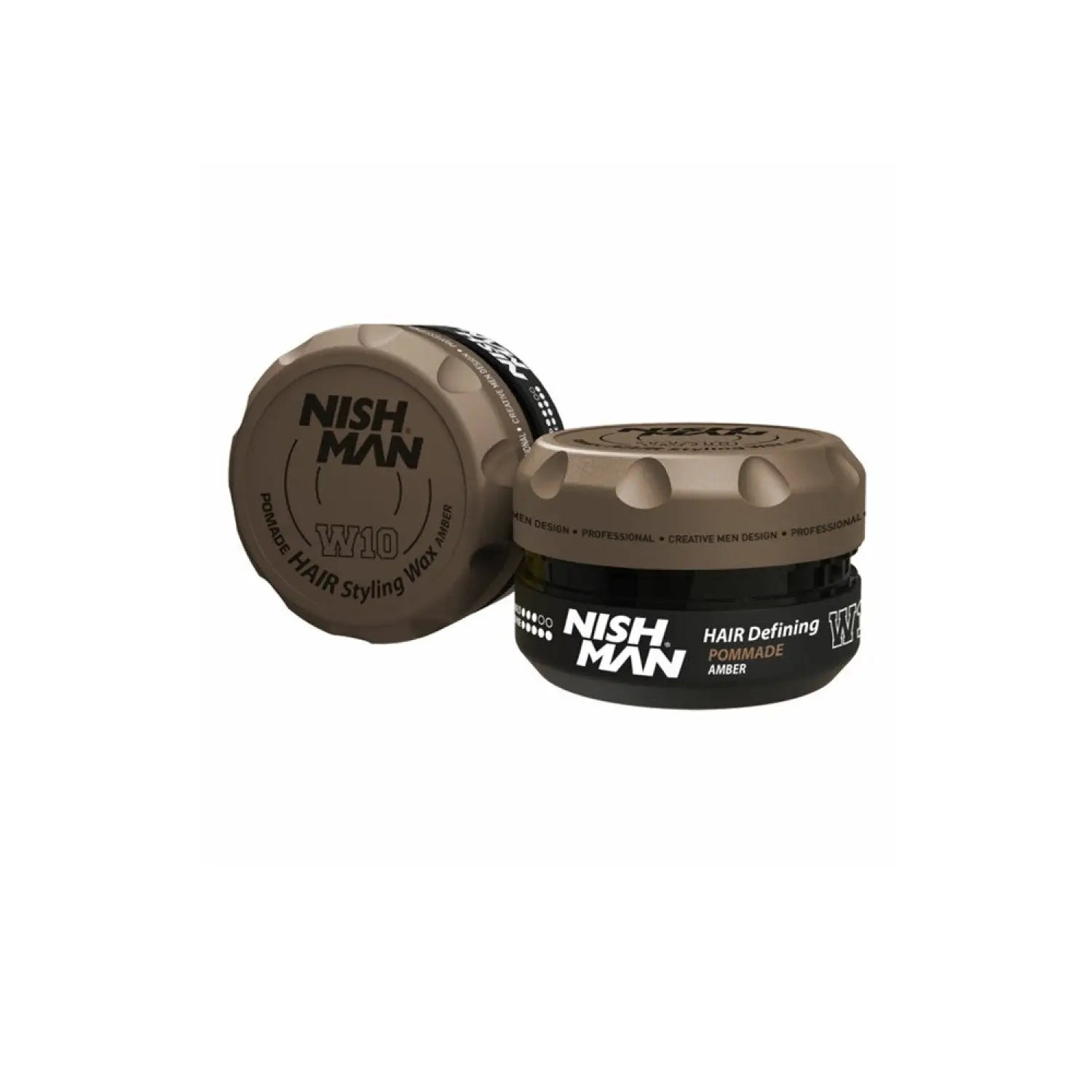 Cera para Cabello Nishman Hair Styling Amber Pomade Wax W10 - Fijadores para el Cabello