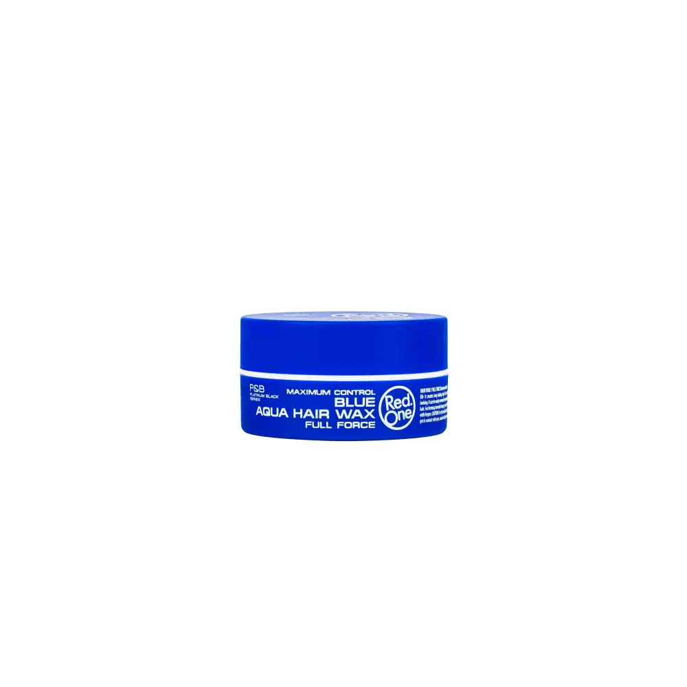 Contenedor azul de Cera Peinado Red One Aqua Hair Wax 150ml para peinados perfectos