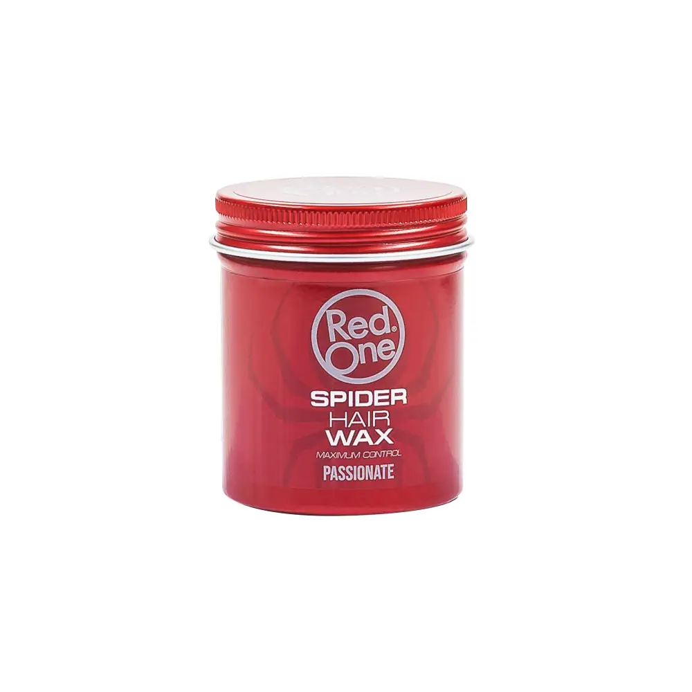 Contenedor de Cera Peinado Red One Spider Hair Wax con tapa metálica roja