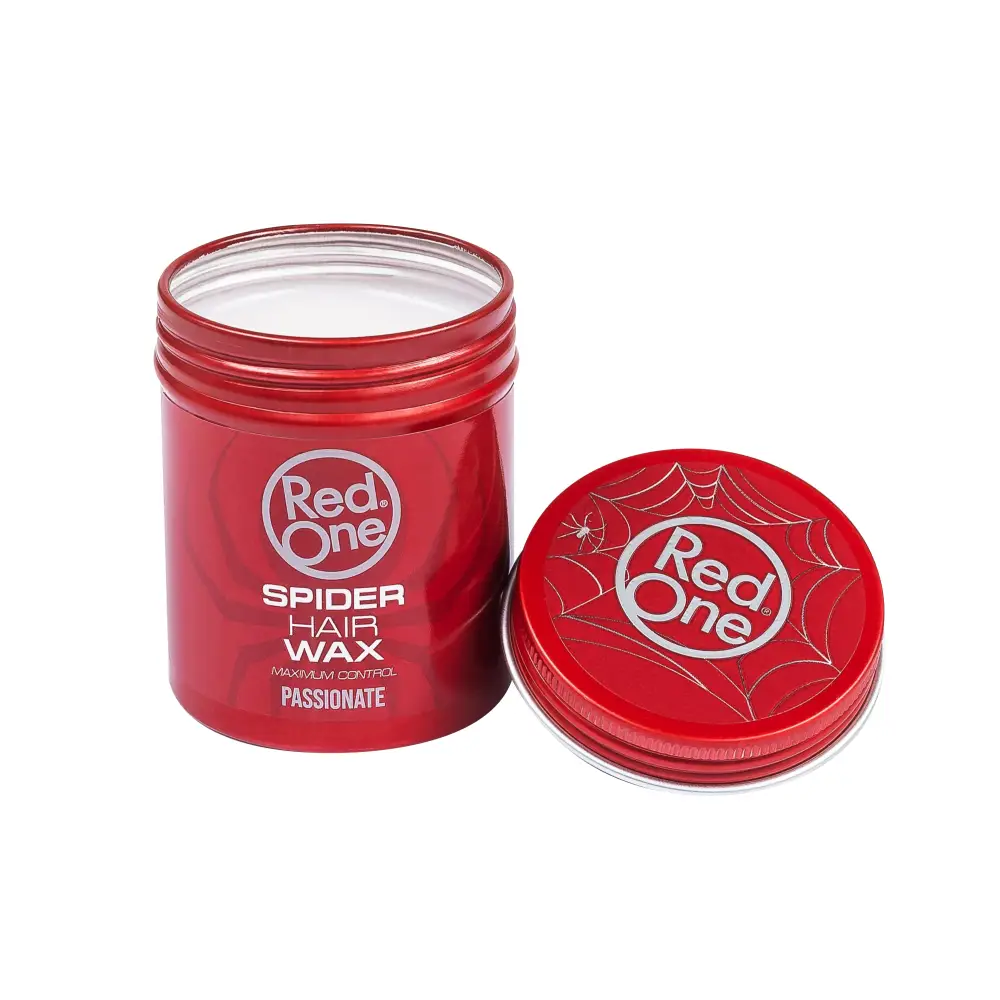 Contenedor de cera peinado Red One Spider Hair Wax de 100ml con tapa roja