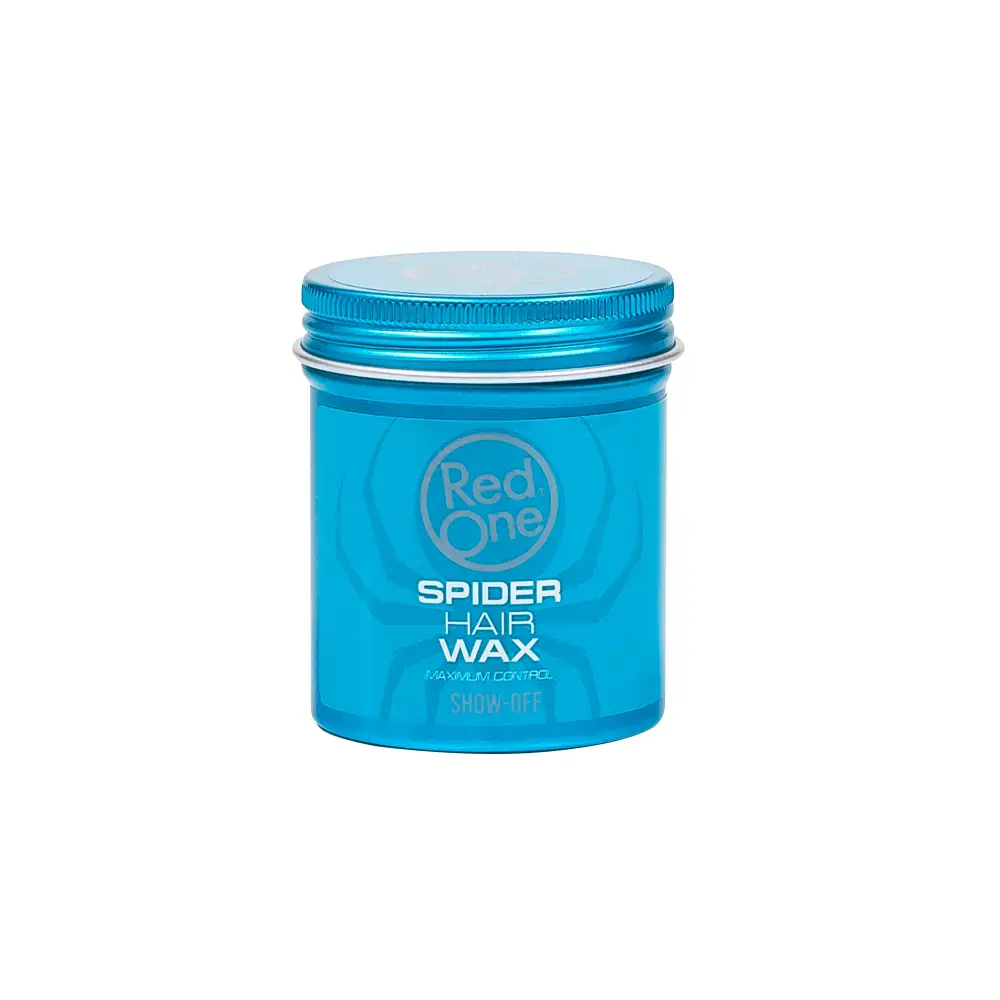 Tarro azul de Cera Peinado Red One Spider Hair Wax con tapa metálica