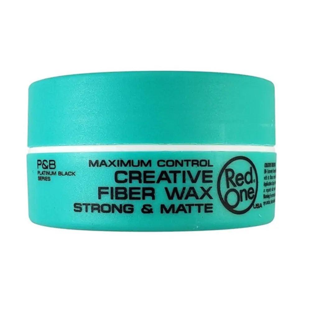 Contenedor turquesa de Cera Red One Creative Fiber Wax para peinado mate de 150ml