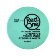 Envase turquesa de Cera Red One Creative Fiber Wax Mate 150ml para peinados creativos