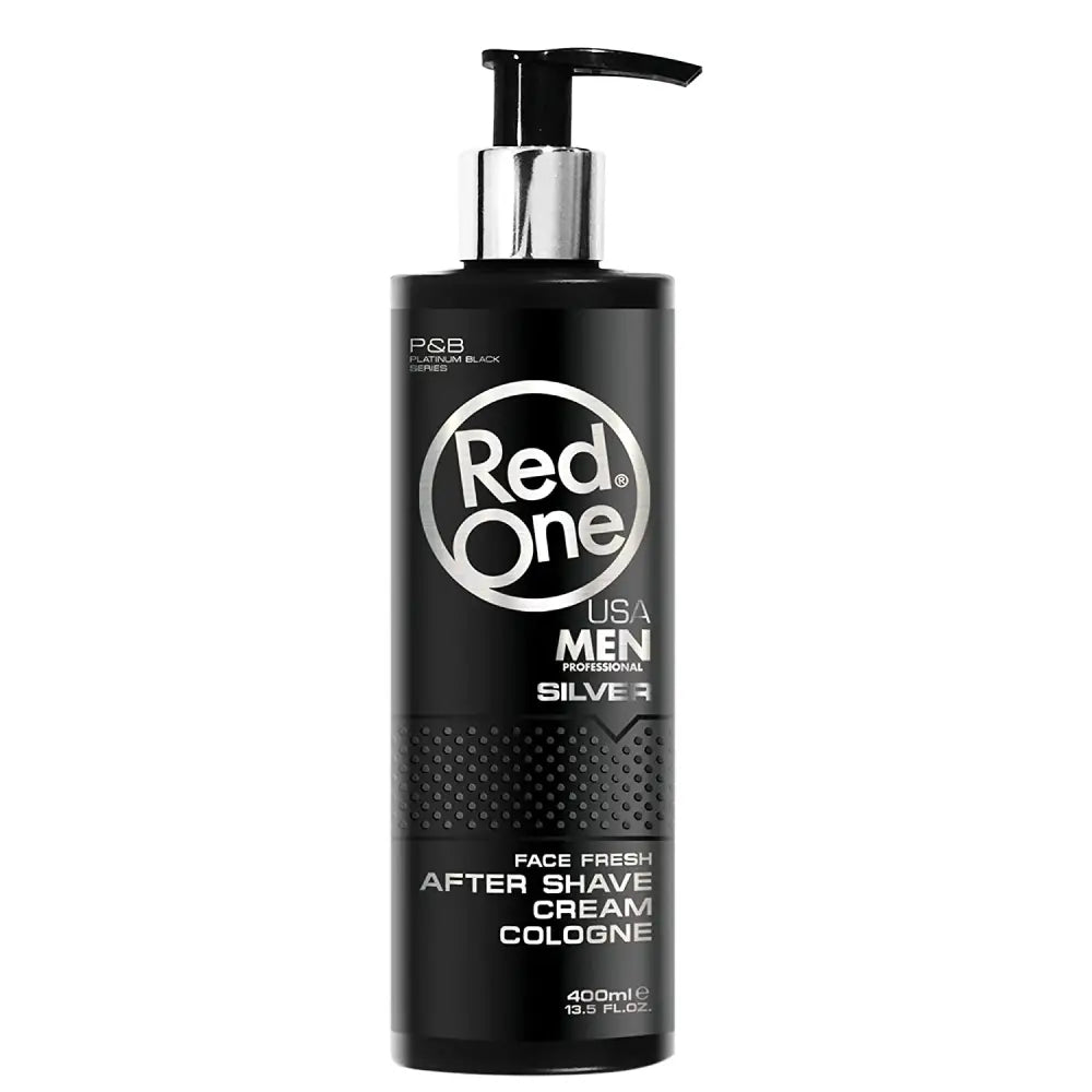 Botella negra de 400ml de Red One After Shave crema con dispensador