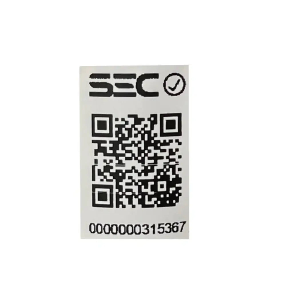 Código QR con texto SEC y código numérico de Cortapelo BaBylissPRO Gold Negra