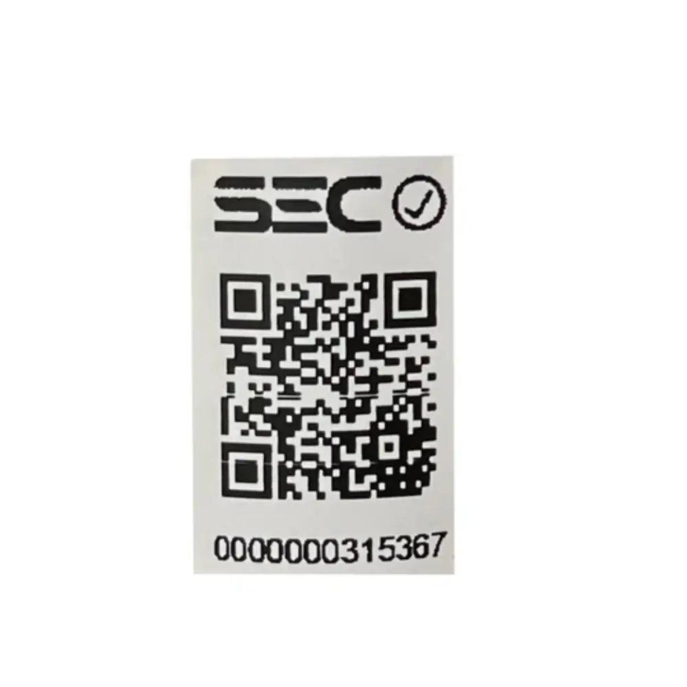 Código QR con SEC y número para cortapelo BaBylissPRO Gold Negra BlackFX