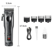 Cortadora de pelo Kemei KM-1136 con pantalla LCD y cuatro peines de ajuste