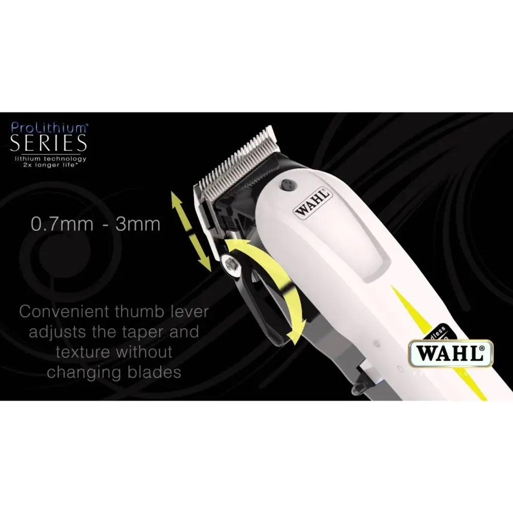 Cortadora de Pelo Wahl Professional Super Taper Cordless Blanca con palanca ajustable