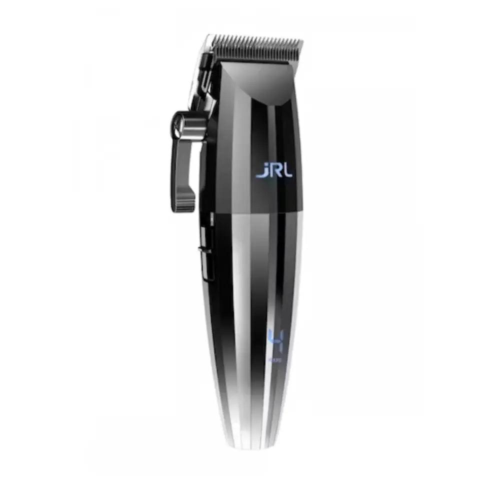 Cortadora JRL Fresh Fade 2020C negra y plateada con logo JRL en el diseño