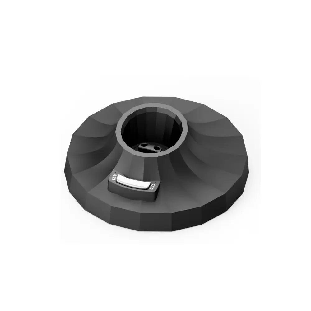 Base circular negra con agujero central y relieves para Cortadora JRL Onyx Clipper