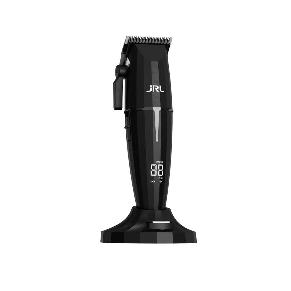 Cortadora JRL Onyx Clipper con pantalla digital y soporte de carga en color negro