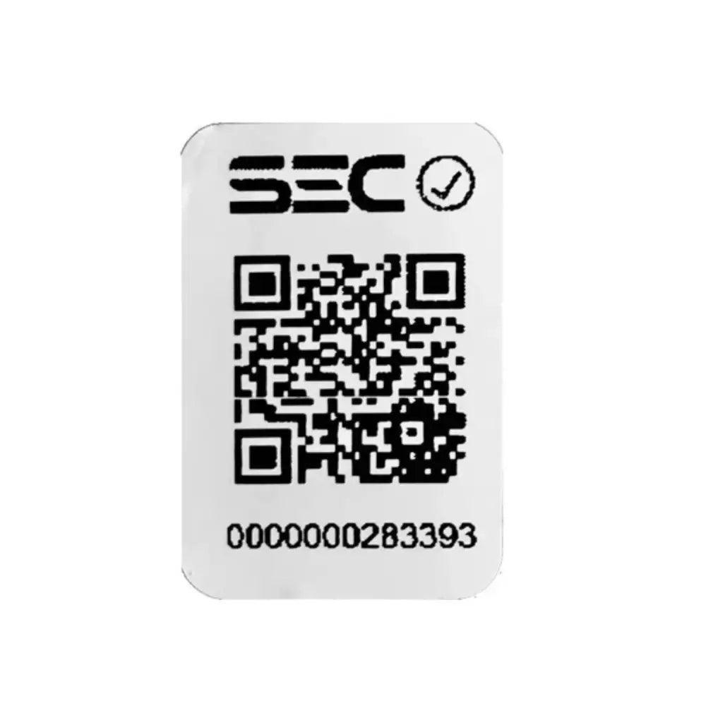Sticker de código QR con marca SEC en el Kit Babyliss Plancha Optima 3000 y Mini 2000