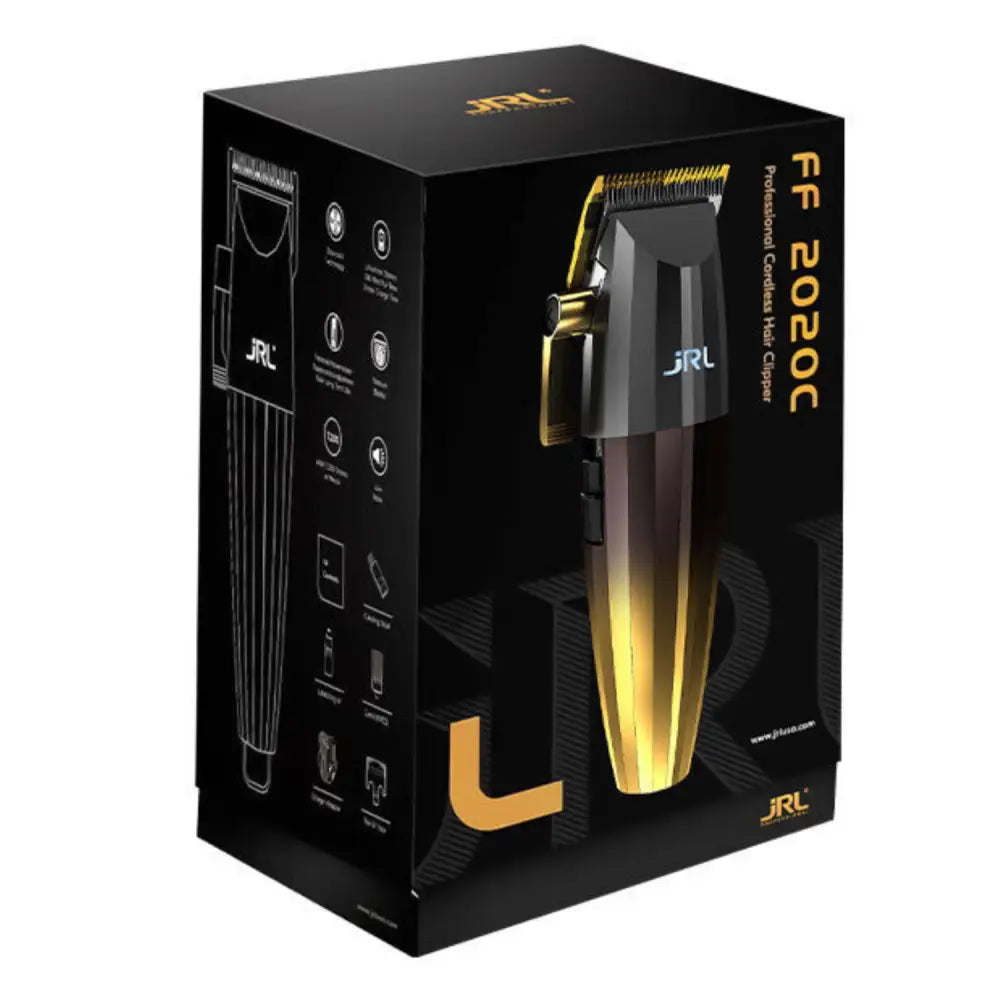 Caja de la Maquina De Corte JRL 2020C FreshFade Clipper Gold en negro y dorado