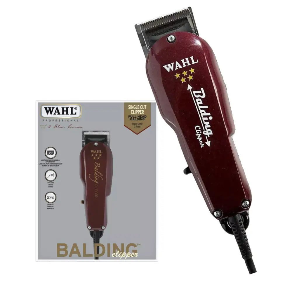 Cortadora Wahl para calvicie Maroon con empaque de la 5 Star Series