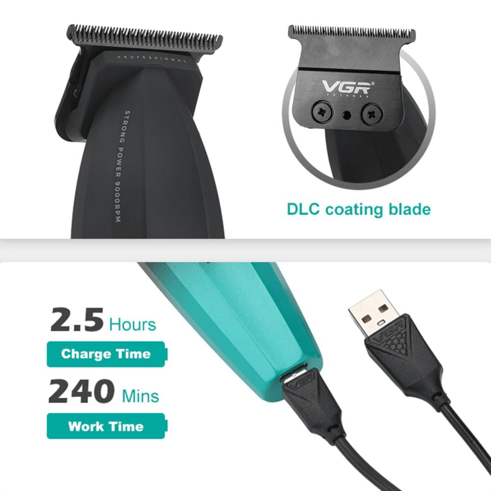 Trimmers - Máquina Patillera Profesional Vgr V-906 Magnetico 9000 Rpm