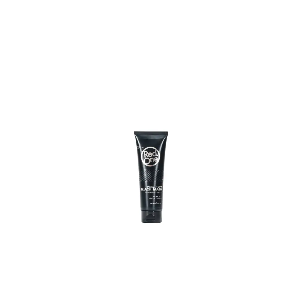 Tubo cosmético negro con logo circular, Mascarilla Facial Red One Peel Off Black