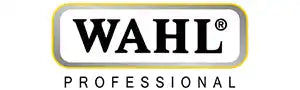 Logo de Wahl Professional en negro y oro con letras limpias y en negrita.