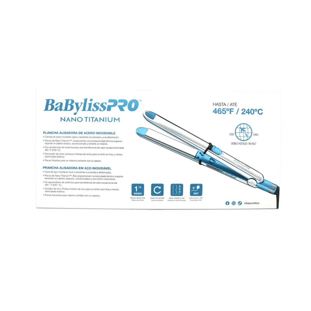 Planchas De Pelo - Plancha Babyliss Pro Nano Titanium Optima 3100