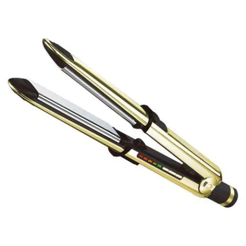 Plancha BabylissPro Nano Titanium Optima 3000 Gold con placas de cerámica negras y doradas