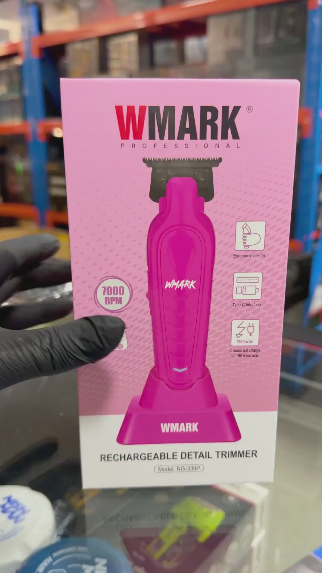 Cargar vídeo: Wmark Maquina Patillera Trimmer Rosa Pink Ng339