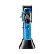 Rasuradora Kemei Motor Magnético de Alta Velocidad Color Azul con base de carga