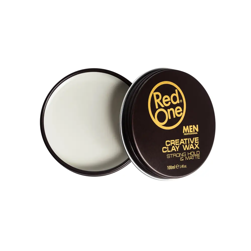 Contenedor negro de Red One Gel De Peinado De Arcilla Creativa con contenido blanco