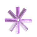 Peineta Giratoria WMARK W-66 360° Doble Uso Barbería Purpura