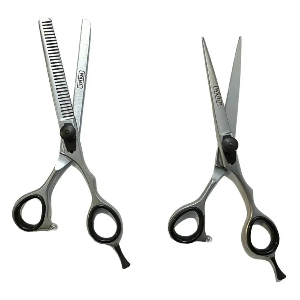 Set de Tijeras Wahl Profesional Filo Navaja Y Esculpidora 6 Plateada - siemprecompra