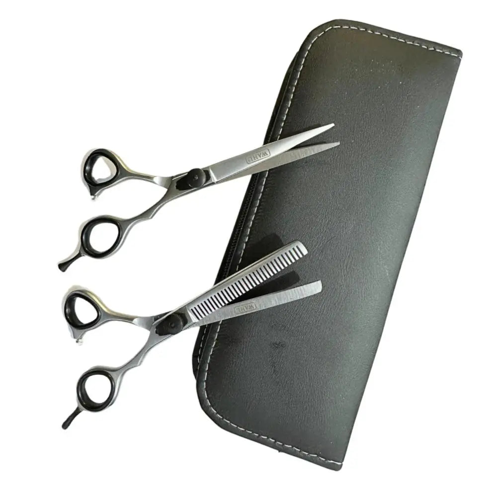 Set de Tijeras Wahl Profesional Filo Navaja Y Esculpidora 6 Plateada - siemprecompra